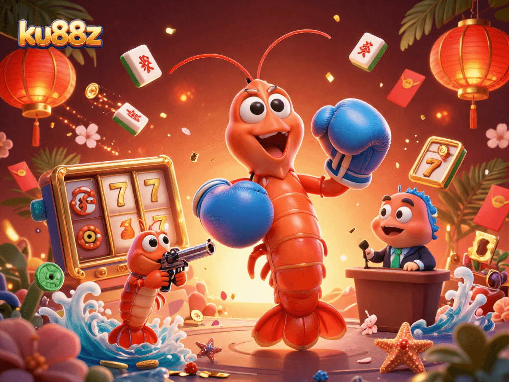 Engage with ku88z through a vibrant celebration of slot games featuring dynamic characters and casino elements.