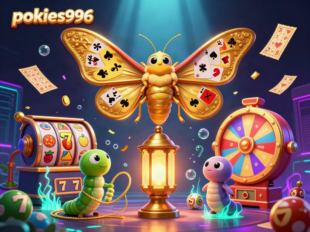 Experience pokies996 with vibrant game scenes, golden reels, and dynamic bonuses in a rich, engaging 3D illustration.