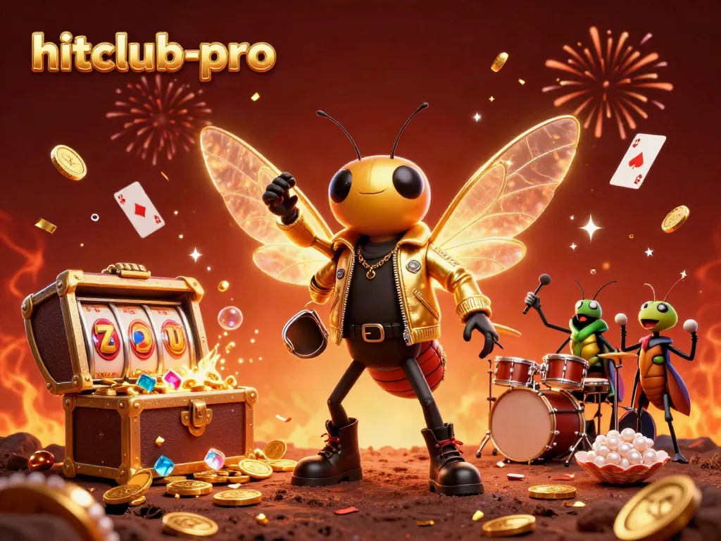 Join the excitement with hitclub-pro as a vibrant cicada rock star and dynamic casino elements.