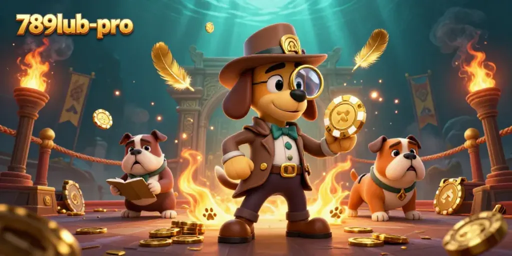 Experience exciting gameplay at 789lub-pro with a detective dog and treasure clues.