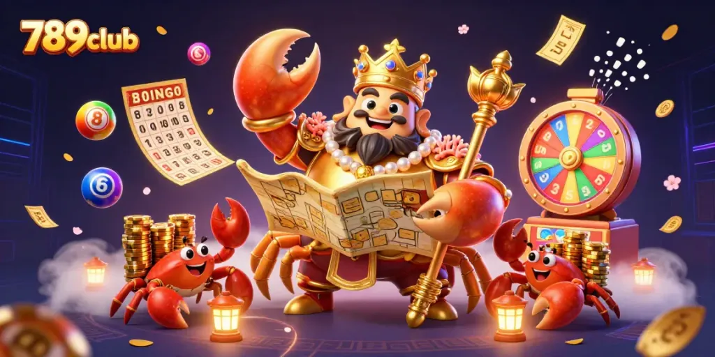 Experience thrilling excitement at 789club as the golden crab emperor leads a vibrant casino adventure.
