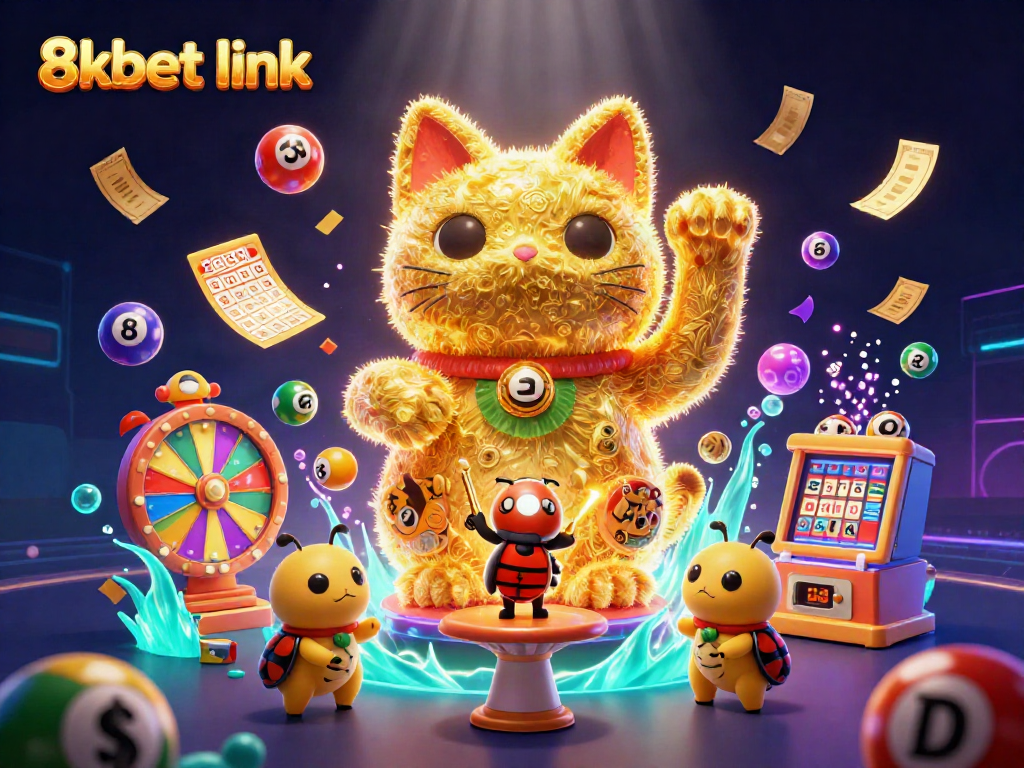 Engage with thrilling bets at 8xbet link in the colorful casino world illustrated by dynamic fireflies.
