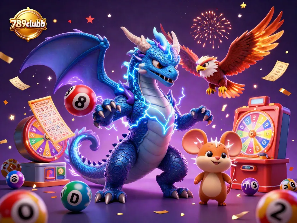 Engage with 789clubb's thrilling gaming world featuring dynamic characters and vibrant casino game elements.