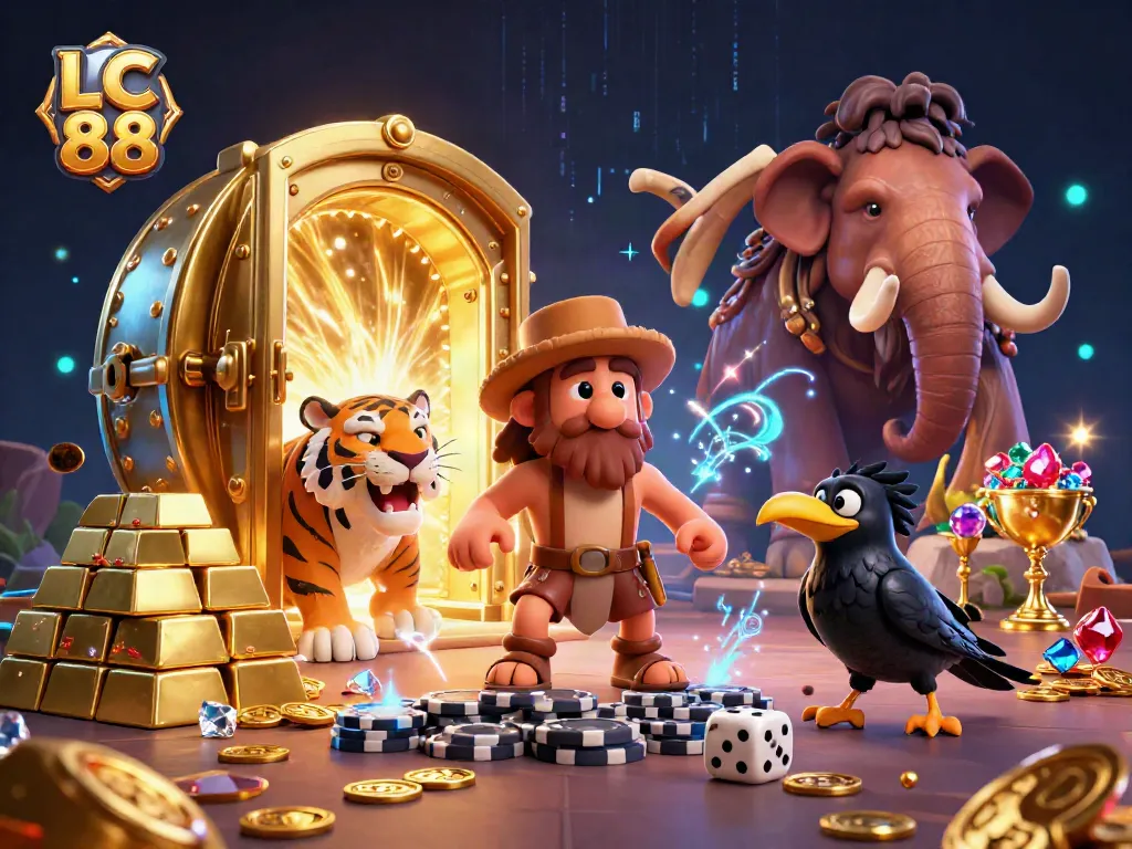 Join the thrilling adventure at LC 88, where the caveman and sabertooth tiger deal winning hands in a prehistoric casino!