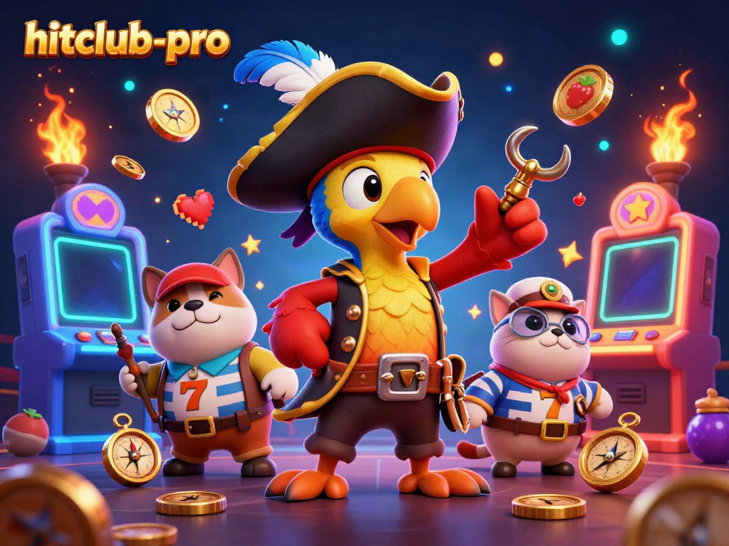 Experience the thrill of hitclub-pro with a vibrant casino scene featuring characters and gaming elements.