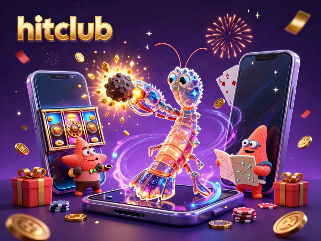 Experience the excitement of hitclub with vibrant casino action featuring samurai shrimp and starfish.