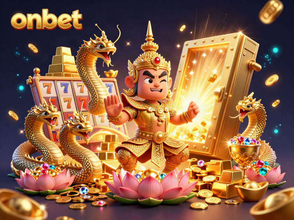 Experience thrill at onbet with golden guardian and treasures of slots and gems.