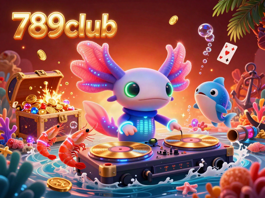 76784 789club enhances excitement with a vibrant underwater casino scene, showcasing games and treasure.