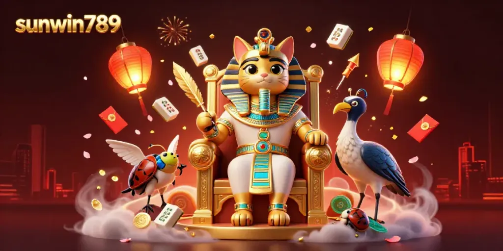 Engage in thrilling gameplay with sunwin789 amidst stunning casino elements and vibrant energy.