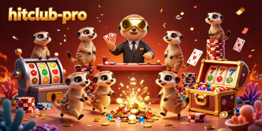 Engage with exciting games at hitclub-pro, where meerkats host a vibrant casino scene.