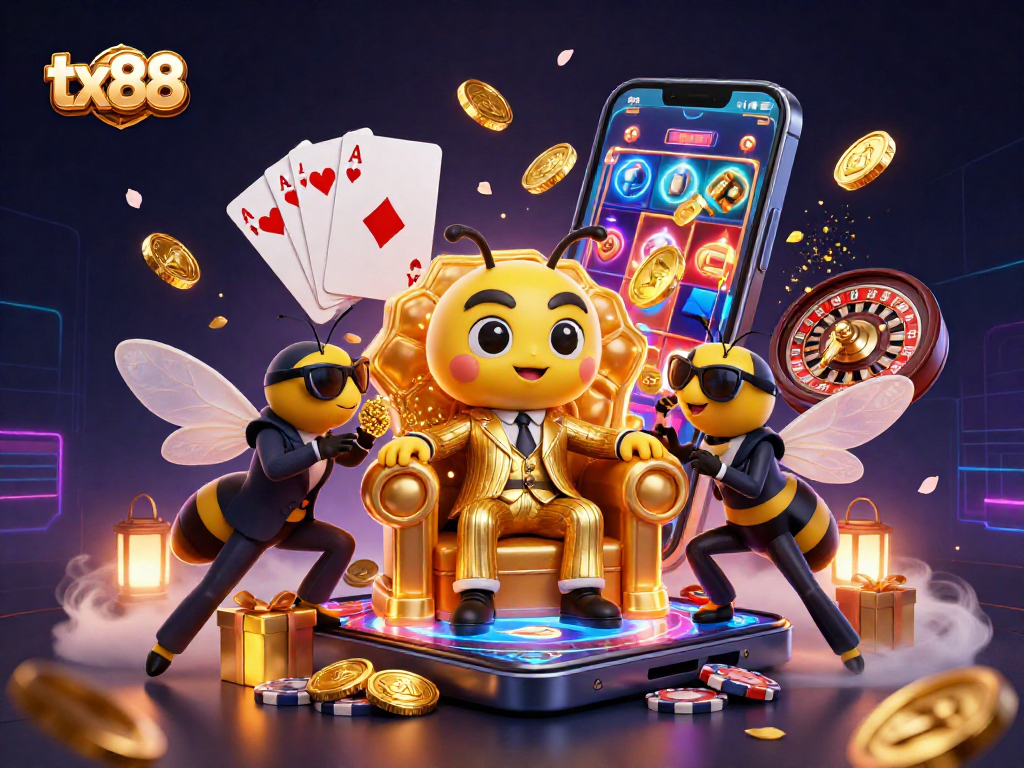 Experience exciting gameplay at tx88 with rich casino elements, featuring dynamic slot games and vibrant characters.