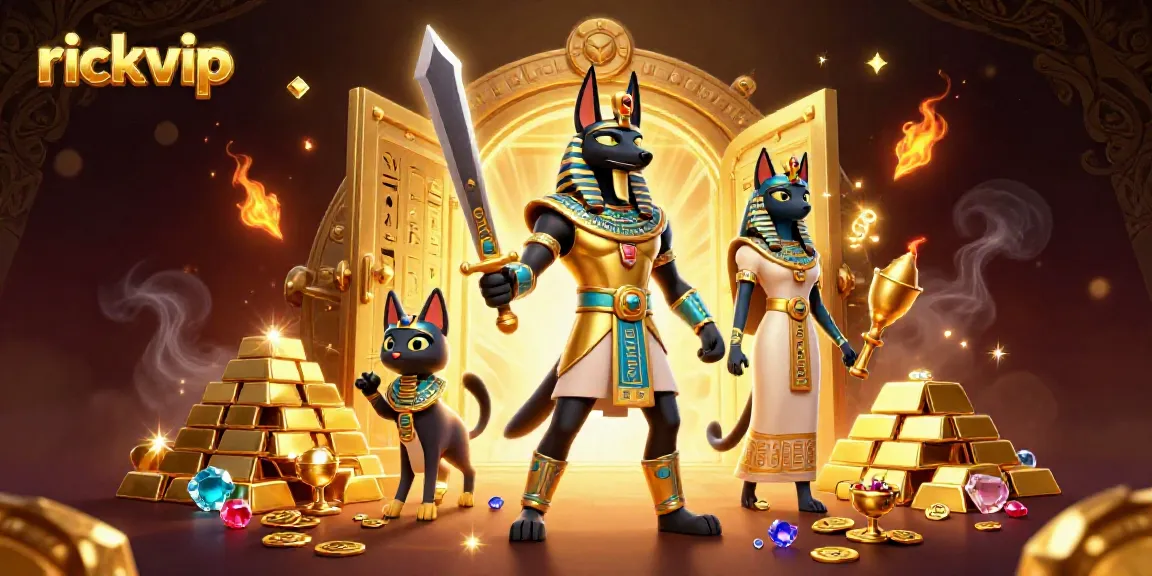 Experience thrilling gameplay with rickvip's vibrant and dynamic casino atmosphere in a stunning 3D illustration.