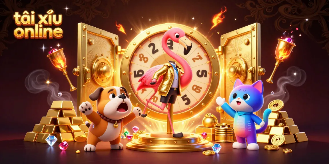 Experience the thrill of tài xỉu online with our exciting cartoon scene featuring immersive game elements.