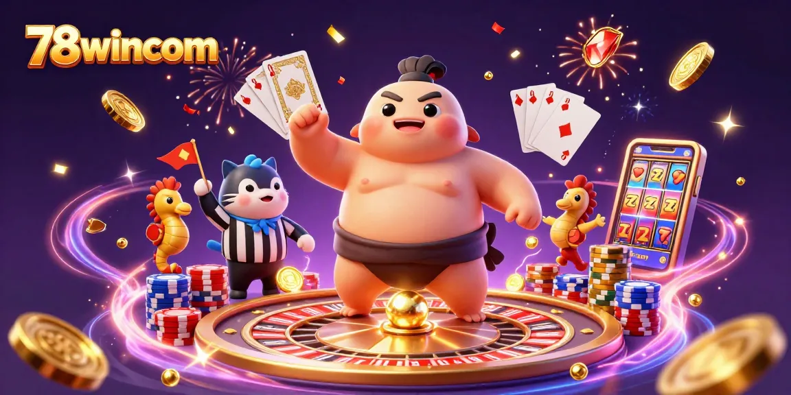 Experience the thrill of 78wincom with vibrant casino elements in this stunning underwater scene.