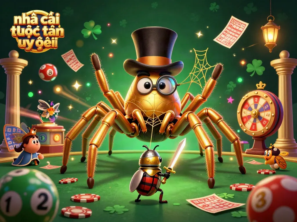 Engage with a thrilling lottery experience at nhà cái trực tuyến uy tín featuring a giant tarantula and creative game elements.
